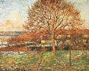 Camille Pissarro Under the sun large walnut oil painting picture wholesale